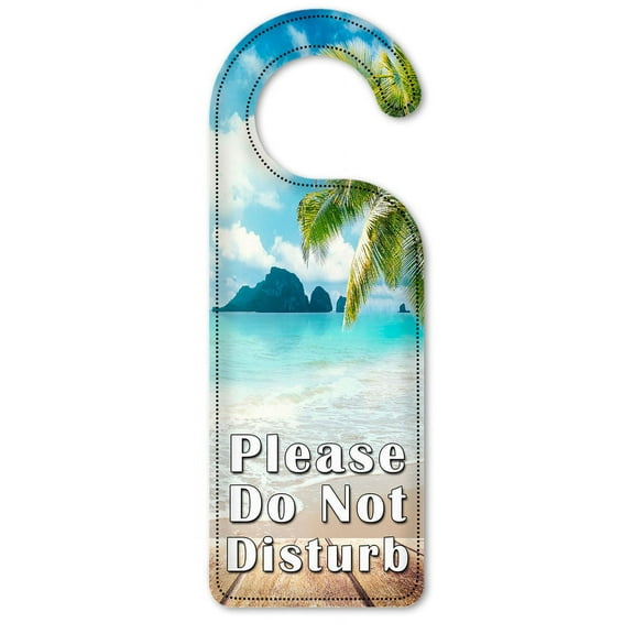 Do Not Disturb Door Knob Hanger Sign - Beach Boardwalk
