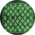 thumbnail image 1 of Ahgly Company Indoor Round Oriental Emerald Green Industrial Area Rugs, 8' Round, 1 of 4