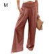 thumbnail image 4 of Pantalones de primavera y verano Minnieouse para mujer color sólido largos sueltos pierna ancha cintura alta Vintage, 4 of 5