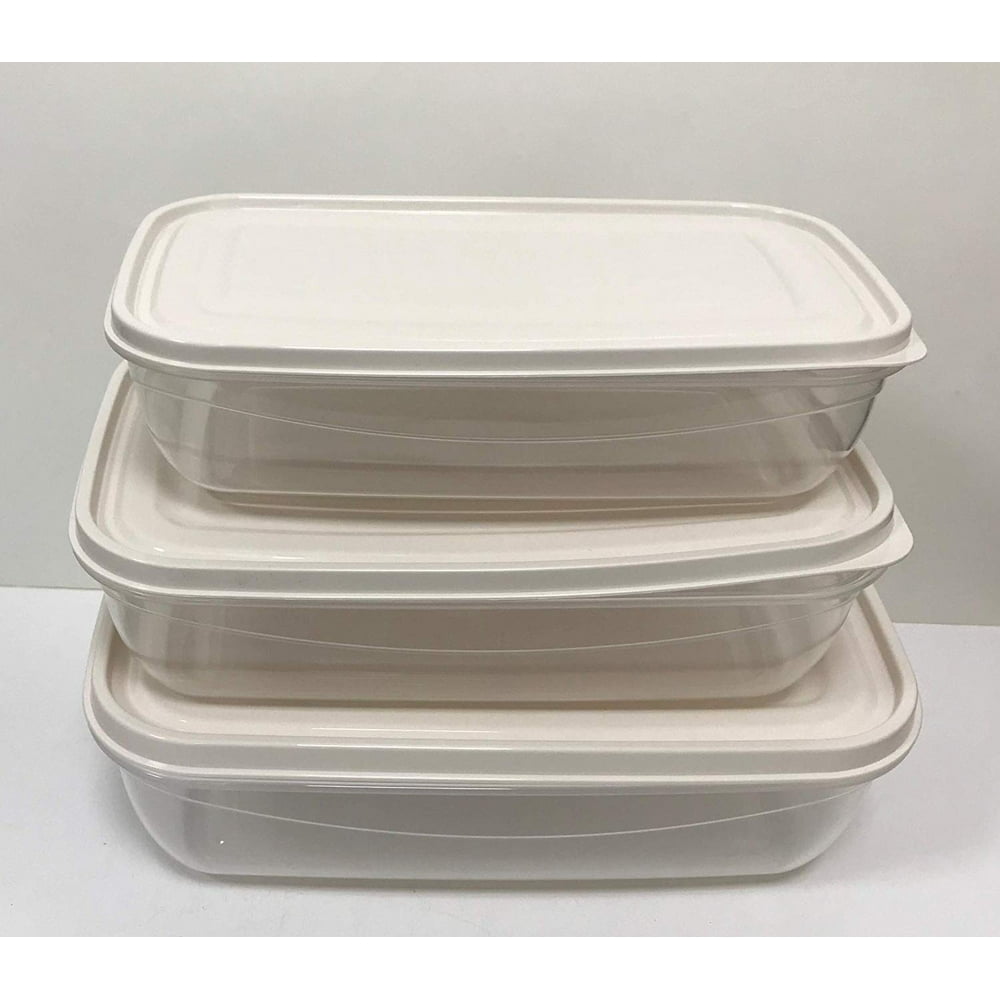 All For You Plastic Food Storage Container Set with lids BPA free Clear