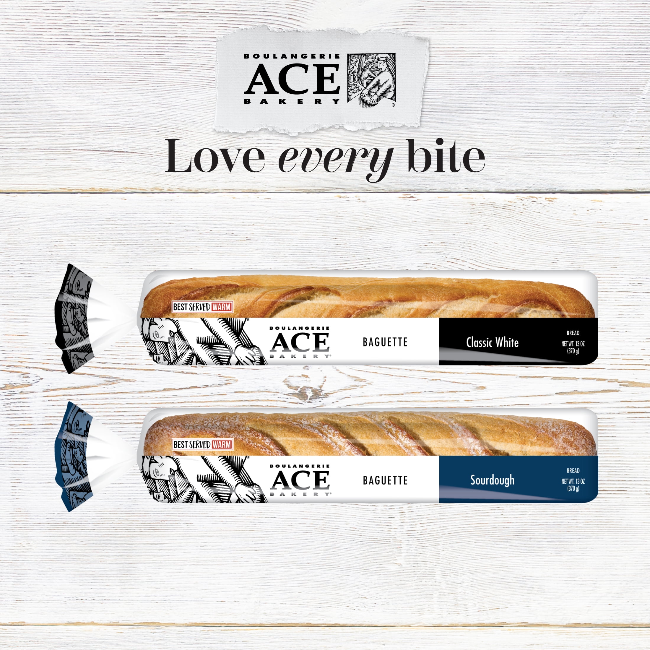 ACE Bakery® Sourdough Baguette Baked Bread, 1 Count, 13.1 oz