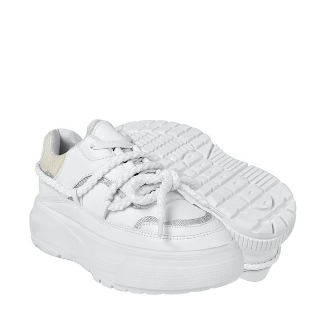 TENIS CASUALES DAMA STYLO 7004 SIMIPIEL BLANCO