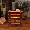thumbnail image 3 of Wooden Basket Himalayan Salt Lamp, Classic Design, Extra Bulb, Unique Gift Idea by Apex Global, 3 of 4