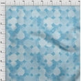 thumbnail image 4 of oneOone Cotton Cambric Light Blue Fabric Geometric Watercolor Polka Fabric For Sewing Printed Craft Fabric By The Yard 56 Inch Wide, 4 of 4