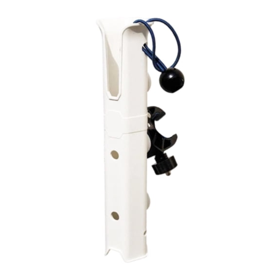 amagogo Fishing Rod Holder for Boat Rotatable for .75" to 1.57" Round Rail Clamp on for White