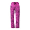 thumbnail image 6 of WXLWZYWL Halloween Pants for Women Plus Size Stretch Pants Casual Palazzo Sweatpants Bat Print Drawstring Wide Leg Pant Lounge Elastic Waist Sweatpant with Pockets, 6 of 6