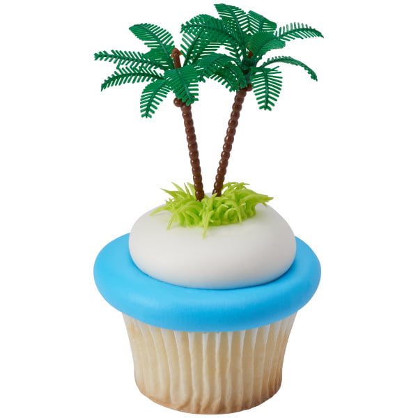 CakeSupplyShop Beach Cake/Food/Cupcake Decoration Plant Tree Topper Picks with Plaque