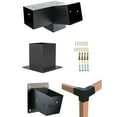 thumbnail image 2 of Slanted Roof Pergola Brackets Wall Mount With Hardware For 4x4 Inch Porch Gazebo Garden Supplies, 2 of 7