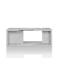 thumbnail image 2 of Bowery Hill Table Basse Contemporaine avec Insert en Verre, Marbre Blanc, 2 of 8
