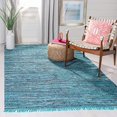thumbnail image 1 of Safavieh Rag Rug Collection RAR121B Handmade Boho Stripe Cotton Accent Rug, 26" x 4, Blue / Multi, 1 of 4