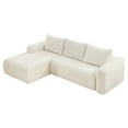 thumbnail image 7 of 103" Beige Cloud L-Shaped Modular Sectional Sofa with Deep Seat, Oversized Corduroy Couch for Living Room & Bedroom, No Assembly, 7 of 7