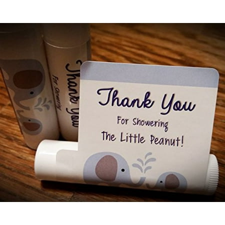 - 12 Elephant Baby Shower Lip Balms - Boy Baby Shower Favors - Elephant Shower Favors - Blue Elephant Favors
