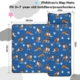 thumbnail image 5 of Boxer and Dog Paw Print Blue Pattern Teens Toddler Nap Mat with Pillow, Sleeping Mat Bag for Preschool Daycare 50"x20", 5 of 6