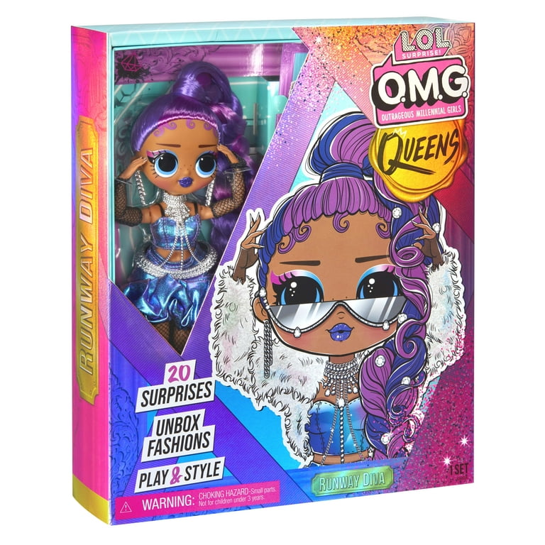 LOL Surprise! LOL Surprise OMG Queens Runway Diva Fashion Doll with 20  Surprises Including Outfit and Accessories for Fashion Toy, Girls Ages 3  and