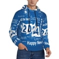thumbnail image 2 of Uemuo Happy New Year 2024 (4) Pattern Men's Hoodie - Casual Pullover Hoodie with Kangaroo Pocket, Stylish Hooded Sweatshirt for Everyday Wear-4X-Large, 2 of 7