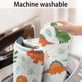 thumbnail image 5 of White Cartoon Cute Dinosaurs Pattern Bathroom Rugs Mat,Non Slip Microfiber Bathroom Rug,Rubber Backing,Soft Bathroom Mats for Bathroom Floor,Tub and Shower,60x24in(150x60cm), 5 of 5