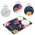 thumbnail image 3 of Yayeee Dish Drying Mat for Kitchen Counter 18"x24" Microfiber Absorbent Pad, Red Floral Flamingo, 3 of 7