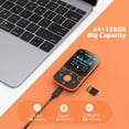 thumbnail image 3 of Reproductor MP3 AGPTEK 64GB con clip, Bluetooth 5.3, naranja, 3 of 8