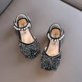 thumbnail image 4 of LNMQLPDBS Shoes for Girls Soft Sole Comfort Performance Dance Shoes for Childrens Pearl Decoration Glitter Sequins Dress Shoes with Big Bowknot Flower Girl Shoes Princess Shoes Black 3-3.5 Years, 4 of 4