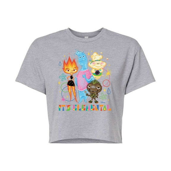 Elemental - Its Elemental - Juniors Cropped Cotton Blend T-Shirt