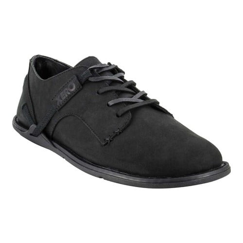 Xero Alston Leather Black Dress Shoes Xero Shoes Alston Nubuck Leather Oxford Black Barefoot  main image 2