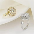 thumbnail image 6 of Gold Crystal Anxiety Relief Spinning Ring, Natural Stone Crystal Rings Anxiety Relief, Adjustable Decompression Anti-Stress Anxiety Ring Spinner, Spinning Rings For Women, 6 of 7