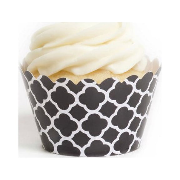 Dress My Cupcake Black Spanish Tile Cupcake Wrappers, Set of 12