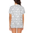 thumbnail image 2 of Conjunto de pijama corto para mujer con estampado de Scottish Terriers LKS3011, 2 of 4