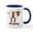 White/Navy Inside, variant on CafePress - I Love Knitting Mug - 11 oz Ceramic Mug - Novelty Coffee Tea Cup