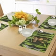 thumbnail image 4 of Ambesonne Brown Green Place Mats Set of 4, Wild Monkey, Standard Size, Brown and Fern Green, 4 of 6