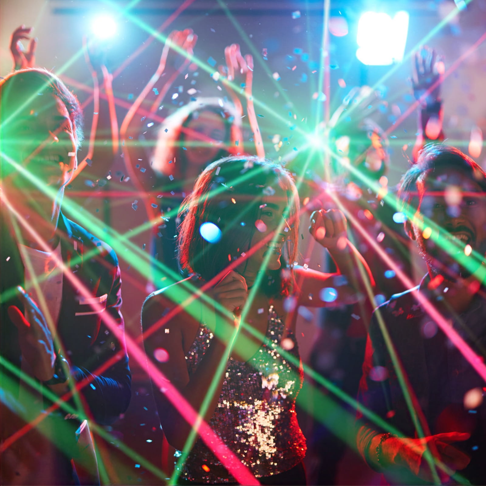 Moving Head DJ Lights 6 Arms Party Lights RGBW 4in1 Stage Lights for Wedding Live House KTV Bar Club