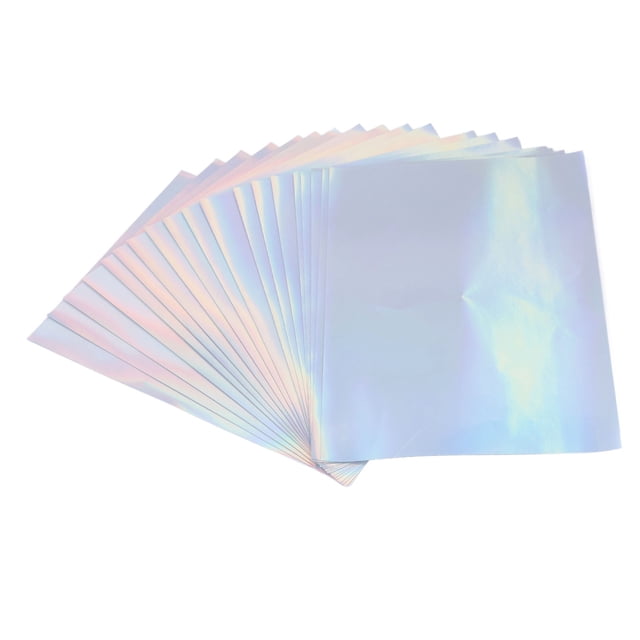 Papel Adhesivo Láser, Resistente A Los Arañazos, Papel Adhesivo Holográfico Imprimible Resistente Al Agua, A4, 20 Hojas Para Fotocopiadoras