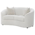 thumbnail image 4 of Rainn Boucle Upholstered Sloped Arm Loveseat Latte, 4 of 12
