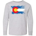 thumbnail image 3 of Inktastic Colorado Flag Distressed Look Long Sleeve Youth T-Shirt, 3 of 5