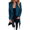 thumbnail image 1 of Ladies Work Suit Solid Color Blazer V Neck Cardigan Button Down Pockets Jacket Single Breasted Outwear Comfy Loose Blouse, 1 of 7