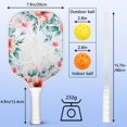 thumbnail image 3 of Pickleball Paddles Set Of 1, Fiberglass Surface, Spring Flowers Floral Print, 1 Paddle, 2 Balls & Bag, 3 of 5