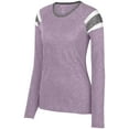 thumbnail image 2 of Augusta Ladies Long Sleeve Fanatic Tee 3012 Lavender/Slate/White S, 2 of 2