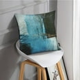 thumbnail image 2 of Throw Pillow Covers Modern Home Art Decor, 18 x 18 Inches Set of 2 Abstract Oil Painting Pillowcases for Bedroom, Living Room, Cushion Couch Sofa, Blue Brown Teal Beige, 2 of 6