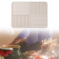 thumbnail image 6 of yotijay Silicone Dish Mat Cutting Board Anti Slip Pad for Tableware Pots Dorm Beige White, 6 of 9