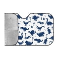 thumbnail image 2 of Bingfone Collection Of Cute Cartoon Dinosaurs Blue Silhouette Pattern Car Windshield Sunshade,Sun Foldable Sun Shield Sun Visor For Car - Small, 2 of 8