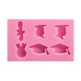 thumbnail image 1 of Easygou 2023 Graduation Decorations Silicone Ice Cube Trays for Freezer, Graduation Cap Diploma Reel Ice Chocolate Candy Mold, 1 of 7