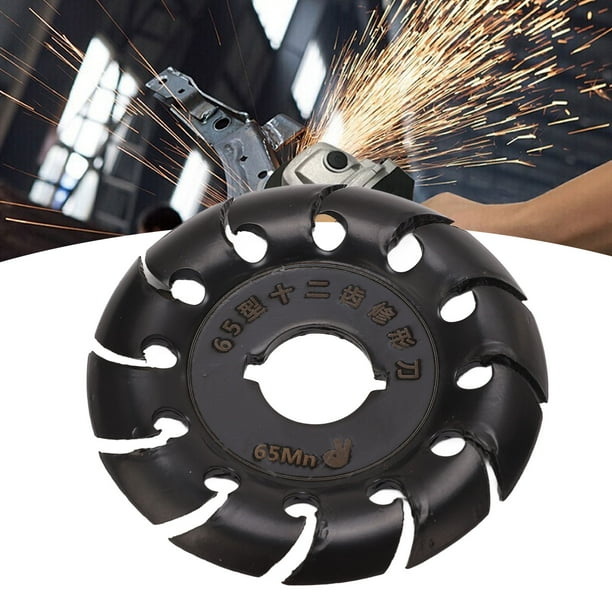Disco de Forma de Molinillo, Disco de Tallado de Resistencia a la Corrosión 12 Dientes Resistencia a la intemperie Acero inoxidable para carpintería
