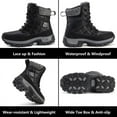 thumbnail image 3 of Stepedia Men's Snow Boots Warm Insulated Faux Fur Lined Mid Calf Waterproof Winter Shoes, Black, 3 of 8