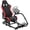 Black & Red, variant on JustSmart Foldable Racing Simulator Cockpit Gaming Chair Round Tube X-Shape 59.5x33.9x44.5in Steering Wheel Stand for Logi G29