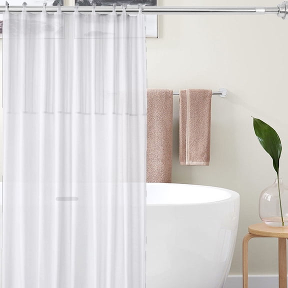 SOPOTUTU Shower Curtain Rod Spring Tension Silver 1Pcs 80 X 2 X 2 In