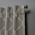 thumbnail image 7 of Nicole Miller Treillage Woven Room Darkening Blackout Hidden Tab/Rod Pocket Top Curtain Panel Pair, 52"x84", Linen, 7 of 7