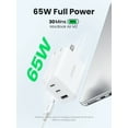 thumbnail image 5 of UGREEN USB C Charger 65W, 3 in 1 Fast Wall Charger Compatible for iPhone 8-16/Samsung Galaxy, White, 5 of 16