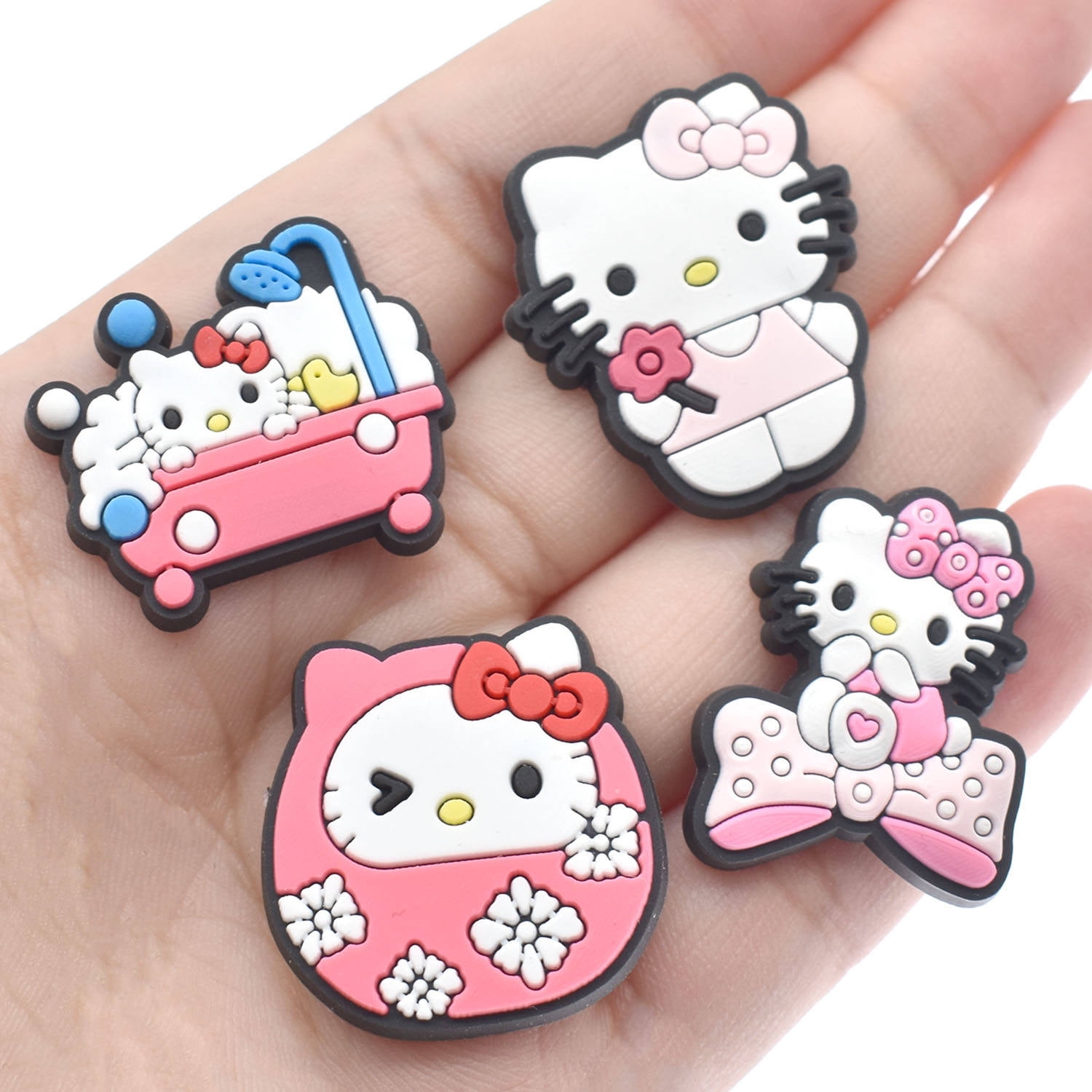 hitioCC 50 Pcs Crock Shoe Charms for Kids Girls, Cute Kitty Shoe Charms for  Party Favors Gifts, Pink kawaii Shoe Charms for Wristband Bracelets Sandals  Decoration Accessories. 50 Pcs Cute Kitty Charms