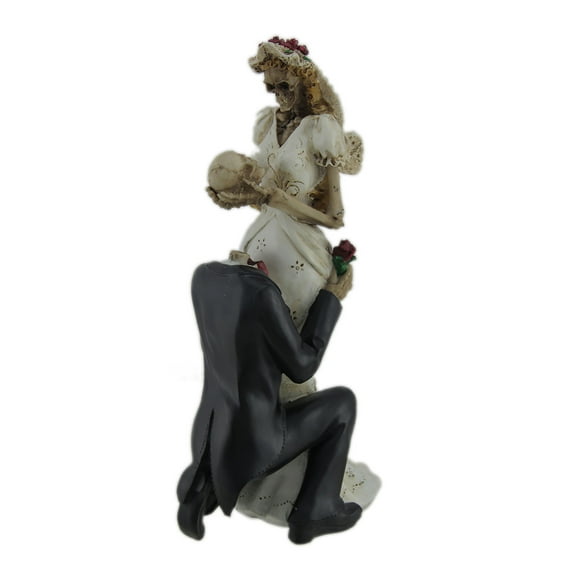 Zeckos Skeleton Bride and Groom Wedding Couple Statue