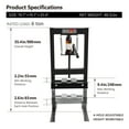 thumbnail image 6 of H-Frame Hydraulic Shop Press with Stamping Plates To Bend Straighten Press Parts Install Bearings U-Joints 6 Ton Capacity, 6 of 7